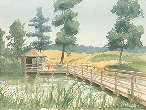 Bild des Verkufers fr Stewart Charles Hine (1928-2018) - 1999 Watercolour, On the Bridge zum Verkauf von Sulis Fine Art