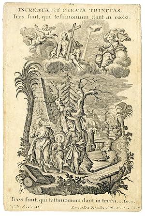 Image du vendeur pour Rare Antique Print-HOLY TRINITY-Klauber-c.1750 mis en vente par Pictura Prints, Art & Books