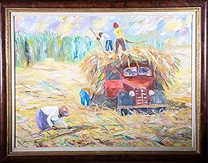 E. Rudo - Framed 1992 Oil, Harvest