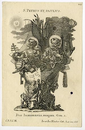 Seller image for Rare Antique Print-SAINT PETER-PAUL-Klauber-c.1750 for sale by Pictura Prints, Art & Books