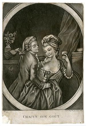 Antique Master Print-SATIRE-EVERYONE HIS TASTE-ROMANCE-DRINK-Heiss-c.1690