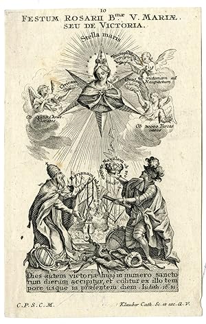 Image du vendeur pour Rare Antique Print-CATHOLIC FEAST-OUR LADY-MARIA-Klauber-c.1750 mis en vente par Pictura Prints, Art & Books