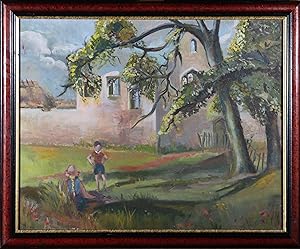 Seller image for Marion Lewin (1922-1979) - 1959 Oil, The Old Nunnery, Oxford for sale by Sulis Fine Art