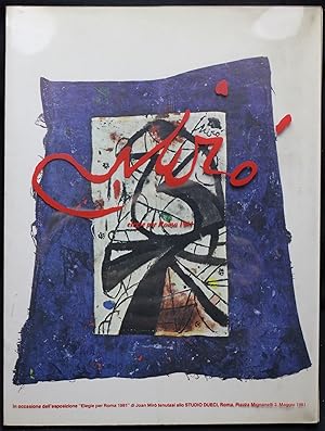 Joan Miró Elegie per Roma - 1981