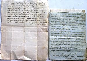 Bild des Verkufers fr Actes de Mariage et de Baptme / Lot de 68 archives manuscrites des 18e et 19e sicles: 21 actes de mariage (avec doublon) + 7 attestations, 30 actes de baptme avec doublon + 10 attestations, de la paroisse de GRZIEU-LE-MARCH. zum Verkauf von Jean-Paul TIVILLIER