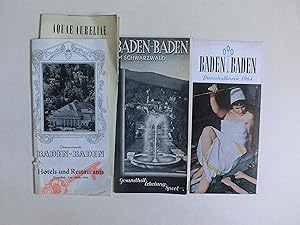 BADEN-BADEN. Sammlung von 6 Werbeschriften zu Baden-Baden