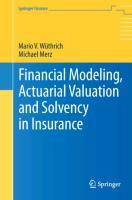 Bild des Verkufers fr Financial Modeling, Actuarial Valuation and Solvency in Insurance zum Verkauf von moluna