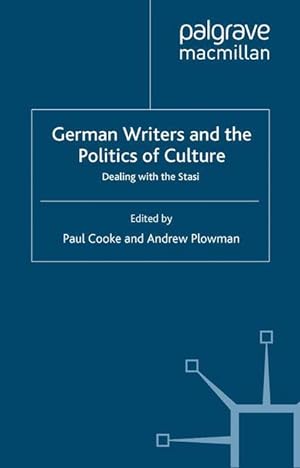 Seller image for German Writers and the Politics of Culture for sale by moluna