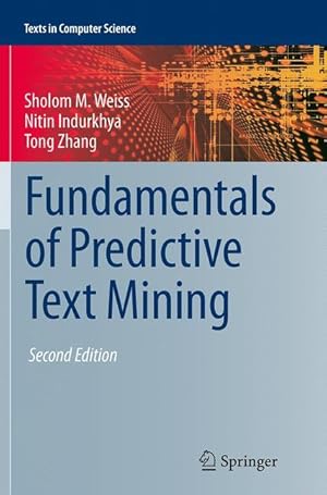Imagen del vendedor de Fundamentals of Predictive Text Mining a la venta por moluna