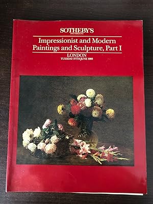 Seller image for SOTHEBY'S - IMPRESSIONIST AND MODERN PAINTINGS AND SCULPTURE, PART 1 - 27TH JUNE 1989 for sale by Happyfish Books