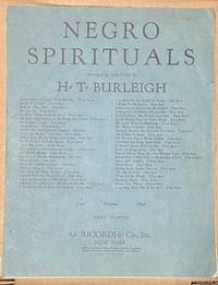 Seller image for [Sheet Music]. NEGRO SPIRITUALS . for sale by Riverow Bookshop