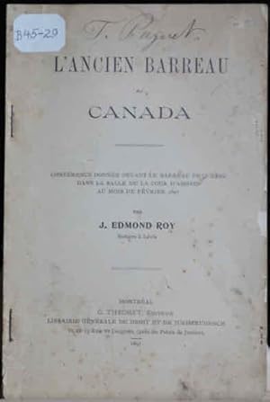 L'ancien barreau au Canada