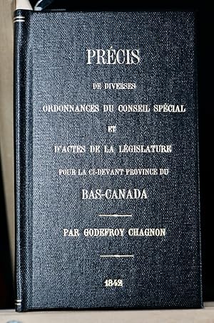 Précis de diverses ordonnances du Conseil spécial et d'Actes de la législature pour la ci-devant ...