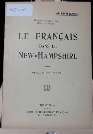 Le français dans le New-Hampshire