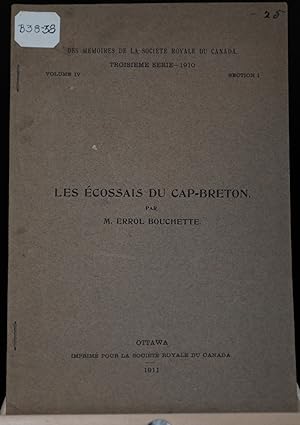 Imagen del vendedor de Les cossais du Cap-Breton a la venta por Librairie Michel Morisset, (CLAQ, ABAC, ILAB)