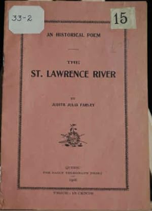 Seller image for The St. Lawrrence, an historical poem for sale by Librairie Michel Morisset, (CLAQ, ABAC, ILAB)