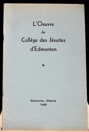 L'oeuvre des Jésuites d'Edmonton (Alberta)