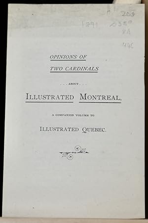 Opinion of two cardinals about "Illustrated Montreal" a compagnion volume to Illustrated Quebec