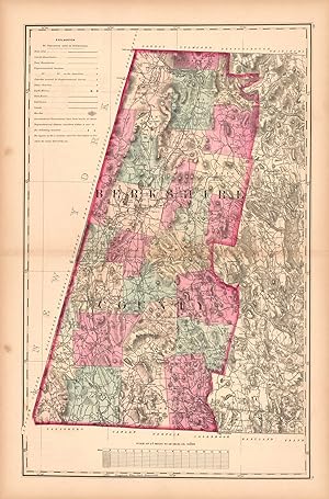 Bild des Verkufers fr Map of Berkshire County, Massachusetts zum Verkauf von Art Source International Inc.