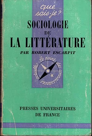 SOCIOLOGIE DE LA LITTÉRATURE