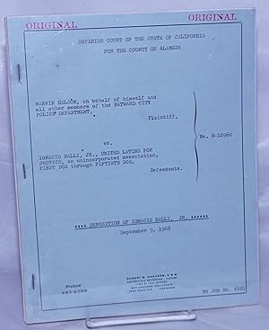 Deposition of Ignacio Balli, Jr. September 9, 1968