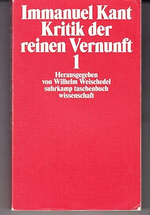 Immagine del venditore per Kritik der reinen Vernunft 1, Volume 1 venduto da Adventures Underground