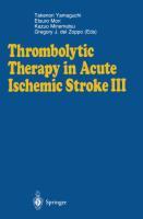 Image du vendeur pour Thrombolytic Therapy in Acute Ischemic Stroke III mis en vente par moluna