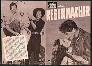 Bild des Verkufers fr Filmprogramm DNF, Der Regenmacher, Burt Lancaster, Katharine Hepburn, Regie: Joseph Anthony zum Verkauf von Bartko-Reher