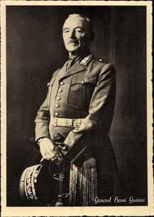 Ansichtskarte / Postkarte General Henri Guisan, Oberbefehlshaber der Schweizer Armee