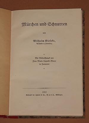 Märchen und Schnurren - Mit Bilderschmuck von Frau Marie Lippold-Meyer in Hannover