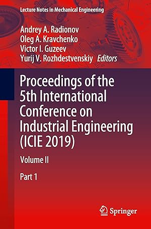 Imagen del vendedor de Proceedings of the 5th International Conference on Industrial Engineering (ICIE 2019), 2 Teile a la venta por moluna