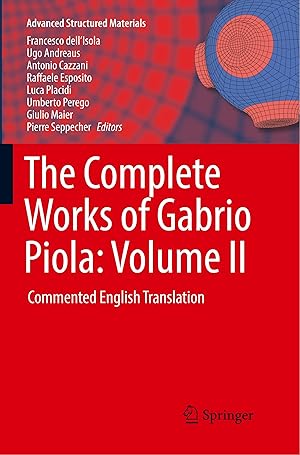 Bild des Verk�ufers f�r The Complete Works of Gabrio Piola: Volume II zum Verkauf von moluna