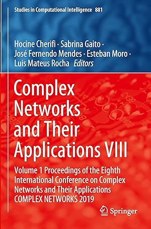 Imagen del vendedor de Complex Networks and Their Applications VIII a la venta por moluna