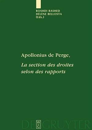 Bild des Verkufers fr Apollonius de Perge, La section des droites selon des rapports zum Verkauf von moluna
