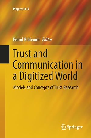 Imagen del vendedor de Trust and Communication in a Digitized World a la venta por moluna