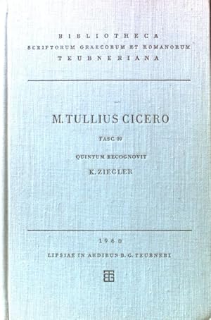 Immagine del venditore per M. Tulli Ciceronis. Scripta quae Manserunt omnia. Bibliotheca Sciptorum Graecorum et Romanorum Teubneriana. Fasc. 39; venduto da books4less (Versandantiquariat Petra Gros GmbH & Co. KG)