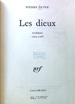 Bild des Verkufers fr Les dieux. Pomes 1963 - 1968; zum Verkauf von books4less (Versandantiquariat Petra Gros GmbH & Co. KG)