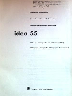 Imagen del vendedor de Idea 55: Internationales Jahrbuch fr Formgebung a la venta por books4less (Versandantiquariat Petra Gros GmbH & Co. KG)