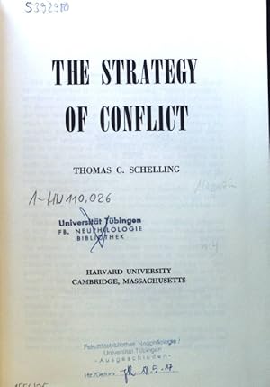 Immagine del venditore per Strategy of Conflict; venduto da books4less (Versandantiquariat Petra Gros GmbH & Co. KG)