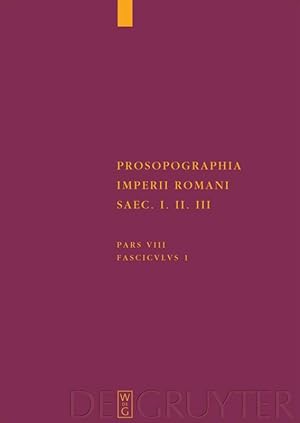 Image du vendeur pour Prosopographia Imperii Romani Saec. I. II. III. Pars.7/3 mis en vente par moluna