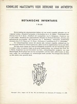 Bild des Verkufers fr Botanische Bestandsliste zum Verkauf von Schueling Buchkurier