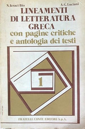 Imagen del vendedor de Lineamenti di letteratura greca vol. 1 a la venta por Librodifaccia