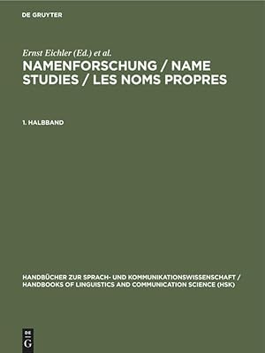 Imagen del vendedor de Namenforschung / Name Studies / Les noms propres. 1. Teilbd. a la venta por moluna