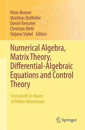 Bild des Verkufers fr Numerical Algebra, Matrix Theory, Differential-Algebraic Equations and Control Theory zum Verkauf von moluna