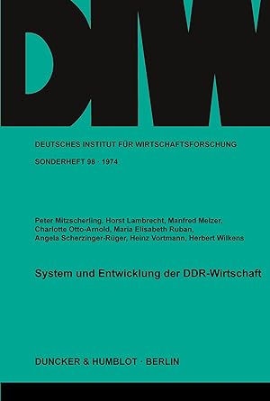 Immagine del venditore per System und Entwicklung der DDR-Wirtschaft. venduto da moluna