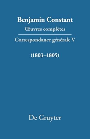 Seller image for Correspondance 1803-1805 for sale by moluna