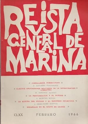 REVISTA GENERAL DE MARINA. TOMO 170 FEBRERO 1966.