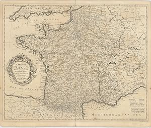 Image du vendeur pour A Map of France With the Dominions appertaining thereto, From the latest and best Observations; For Mr Tindal's Continuation of Mr Rapin's History. mis en vente par Robert Frew Ltd. ABA ILAB