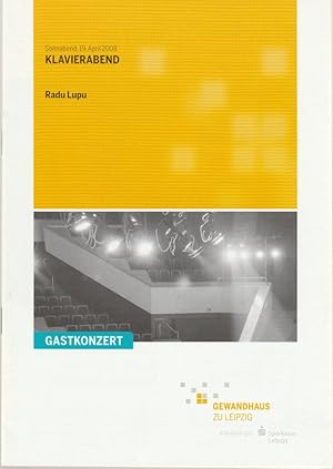 Imagen del vendedor de Programmheft KLAVIERABEND RADU LUPU 19. April 2008 Gro�er Saal Gewandhaus zu Leipzig Spielzeit 2007 / 2008 a la venta por Programmhefte24 Schauspiel und Musiktheater der letzten 150 Jahre