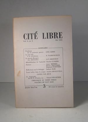 Cité libre. Vol. 1, no. 3. Mai 1951